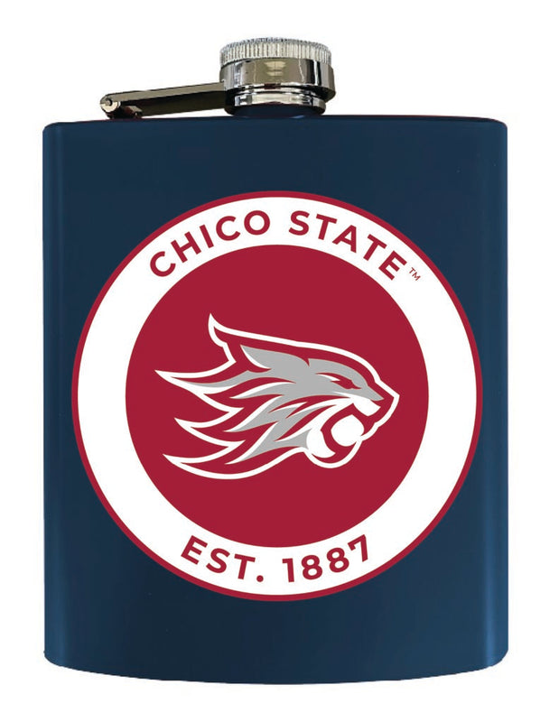 California State University Chico 7 oz Steel Flask Matte Finish Navy Officially Licensed Collegiate Product 2-Pack