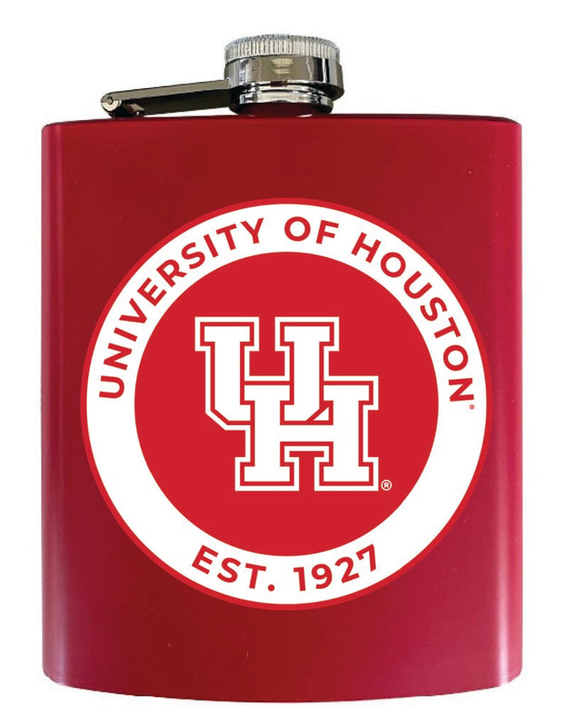 University of Houston 7 oz Steel Flask Matte Finish Red Officially Licensed Collegiate Product Single