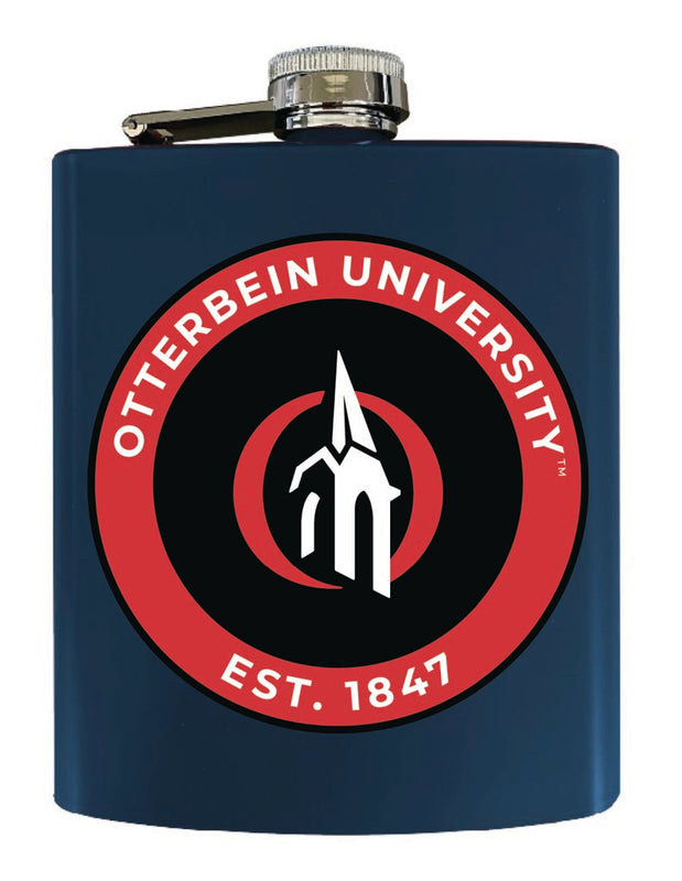 Otterbein University 7 oz Steel Flask Matte Finish Navy Officially Licensed Collegiate Product Single