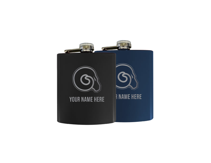 Albany State University Customizable 7 oz Engraved Steel Flask Matte Finish Officially Licensed - Choice of Color