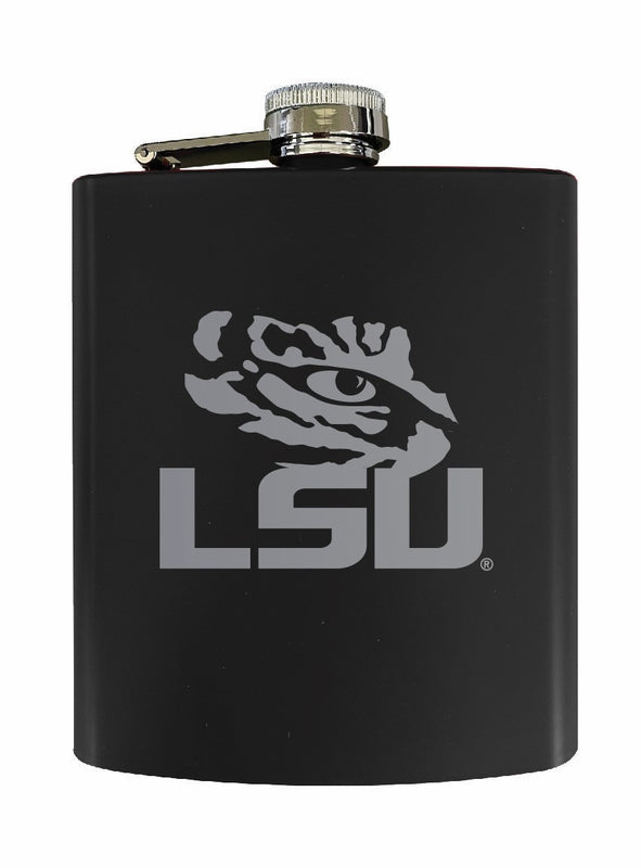 LSU Tigers Stainless Steel Etched Flask - Choose Your Color