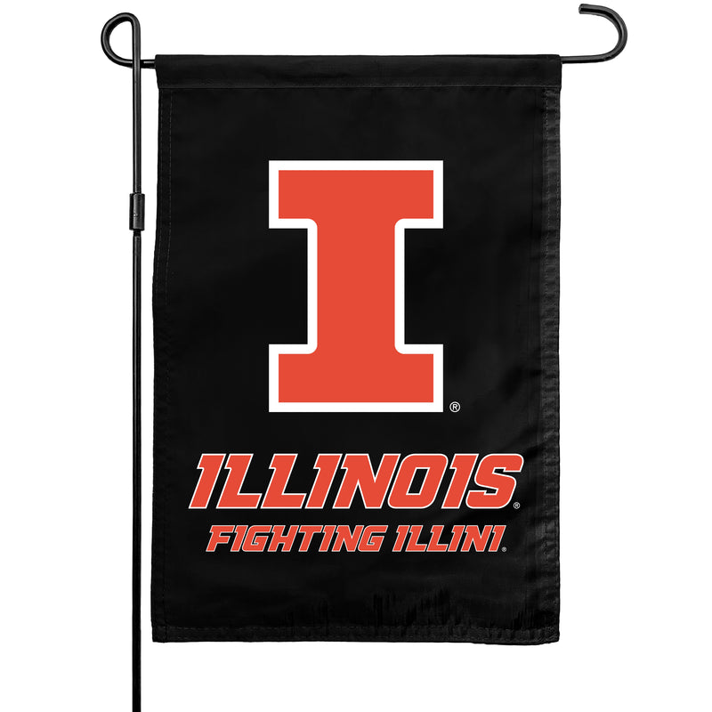 Illinois Fighting Illini Officially Licensed 14" x 17.75" Polyester Garden Flag