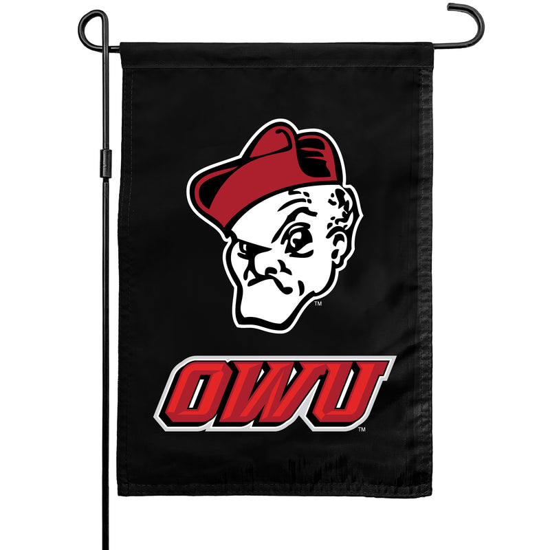 Ohio Wesleyan University Officially Licensed 14" x 17.75" Polyester Garden Flag