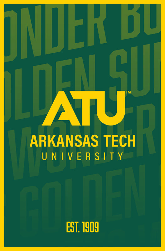 Arkansas Tech University Vintage College Poster Officially Licensed Collegiate Product 8.5 x 11-Inches