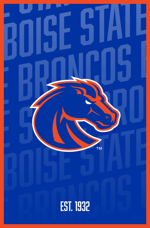 Boise State Broncos Vintage College Poster Officially Licensed Collegiate Product 11 x 14-Inches