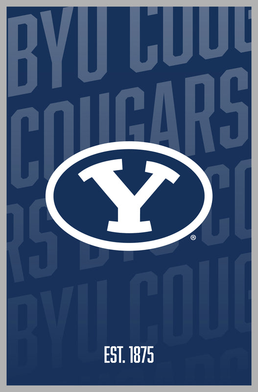 Brigham Young Cougars Vintage College Poster Officially Licensed Collegiate Product 11 x 17-Inches