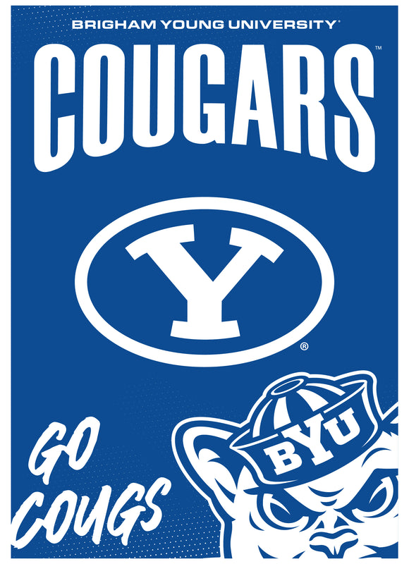 Brigham Young Cougars Vintage Collegiate Poster – Officially Licensed College Wall Art