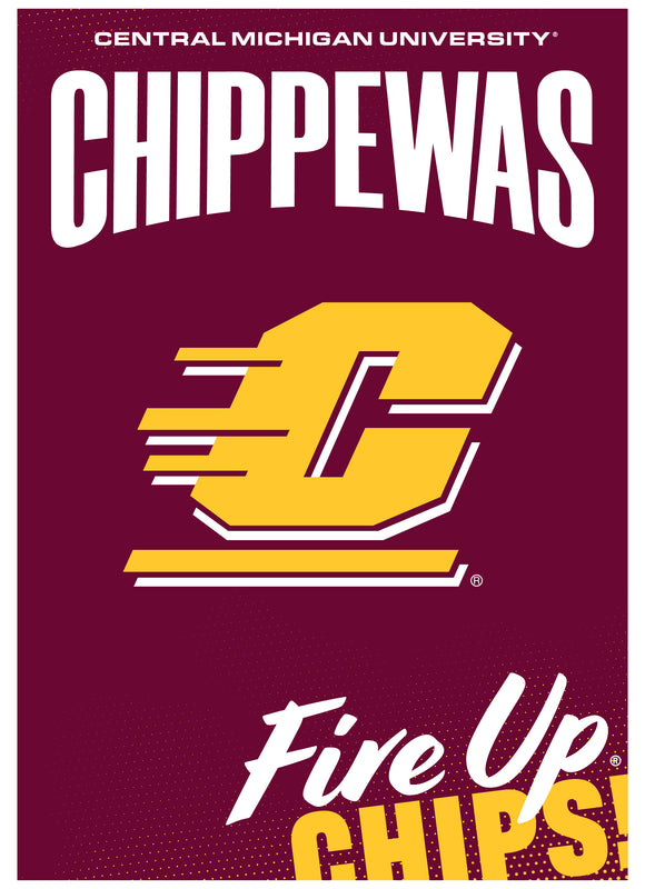 Central Michigan University Vintage Collegiate Poster – Officially Licensed College Wall Art