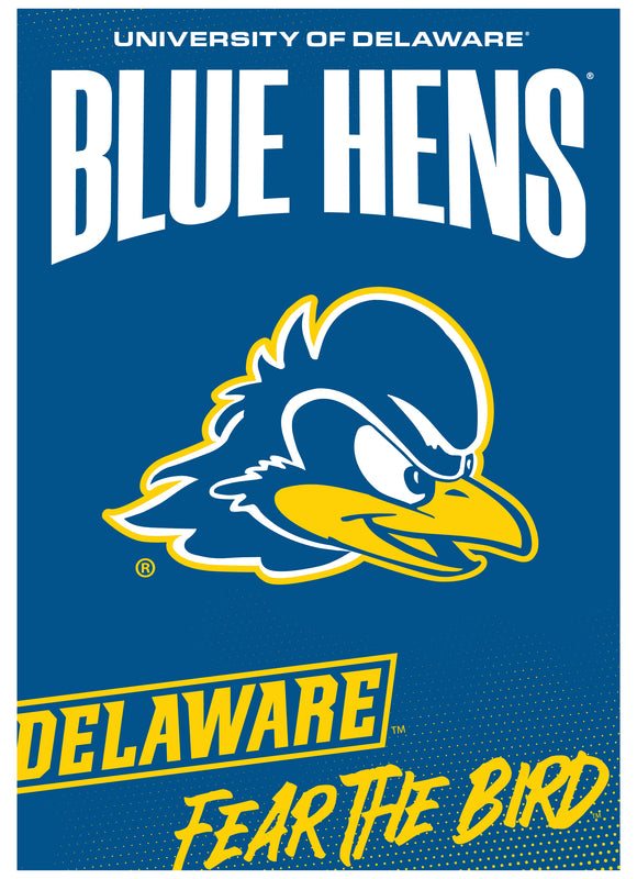 Delaware Blue Hens Vintage Collegiate Poster – Officially Licensed College Wall Art