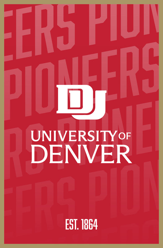 University of Denver Pioneers Vintage College Poster Officially Licensed Collegiate Product 16 x 24-Inches