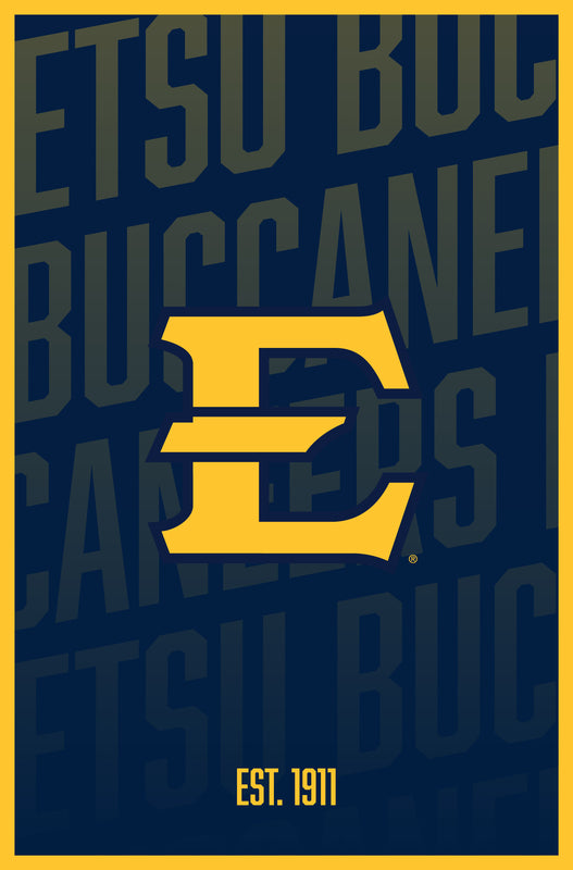 East Tennessee State University Vintage College Poster Officially Licensed Collegiate Product 16 x 24-Inches