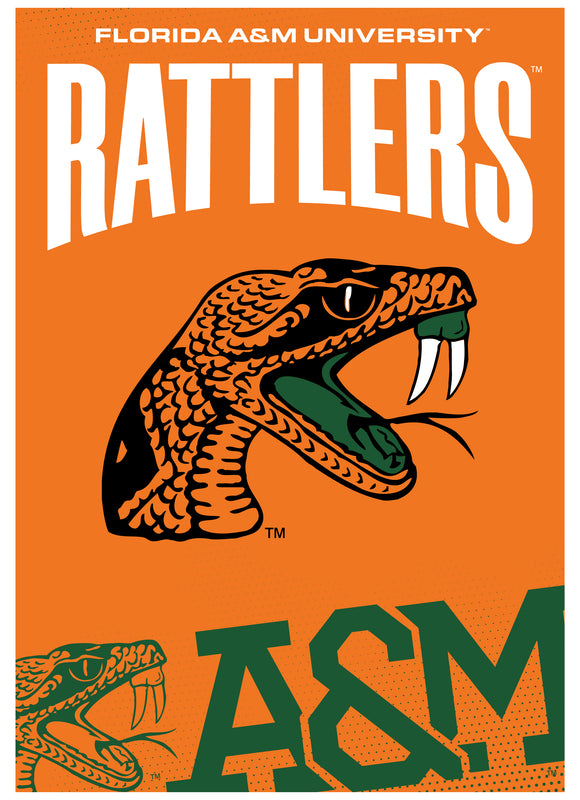 Florida A&M Rattlers Vintage Collegiate Poster – Officially Licensed College Wall Art