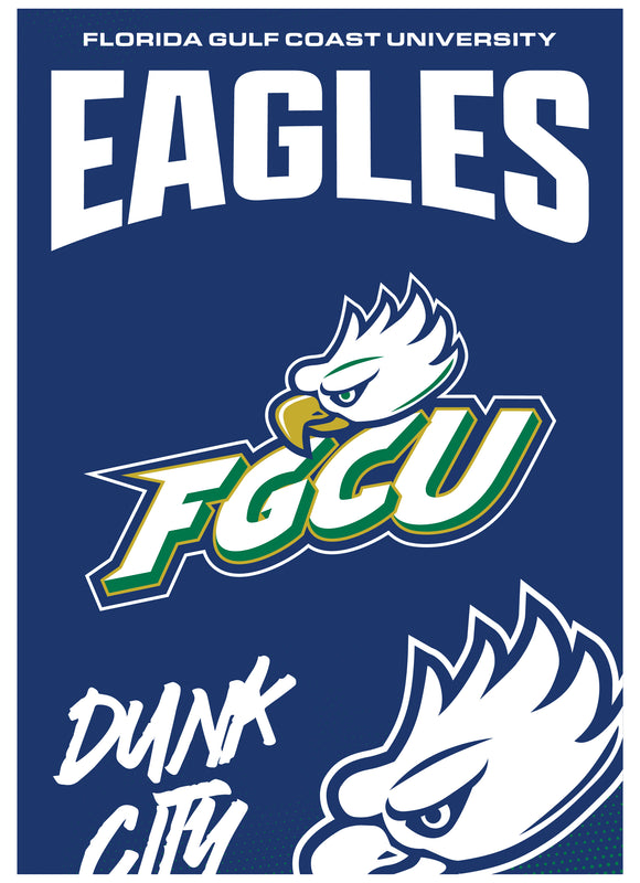 Florida Gulf Coast Eagles Vintage Collegiate Poster – Officially Licensed College Wall Art