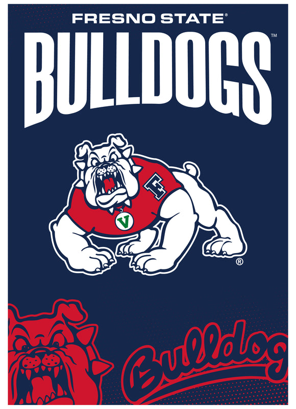 Fresno State Bulldogs Vintage Collegiate Poster – Officially Licensed College Wall Art