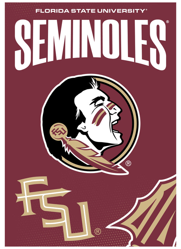 Florida State Seminoles Vintage Collegiate Poster – Officially Licensed College Wall Art