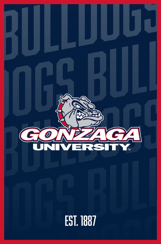 Gonzaga Bulldogs Vintage College Poster Officially Licensed Collegiate Product 8 x 10-Inches