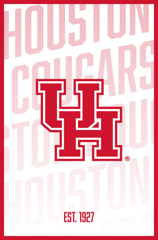 University of Houston Vintage College Poster Officially Licensed Collegiate Product 8.5 x 11-Inches