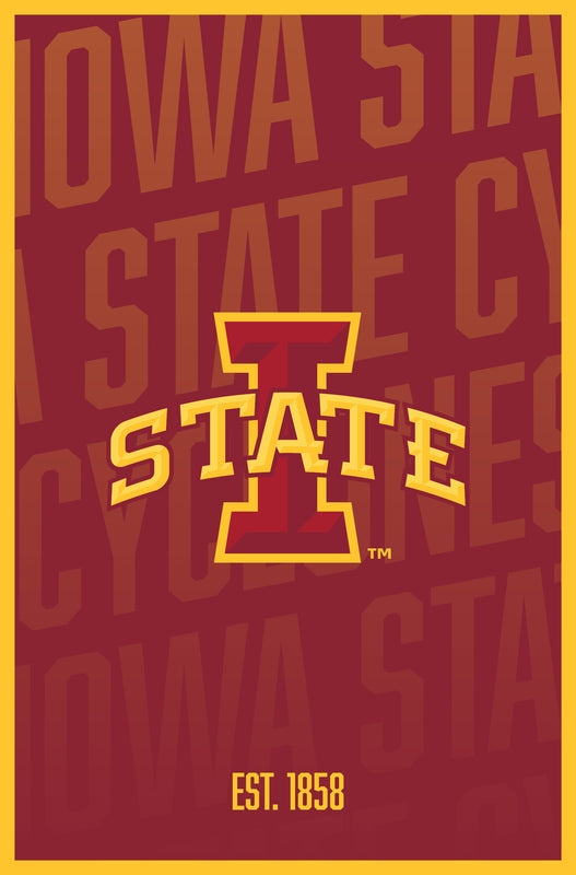 Iowa State Cyclones Vintage College Poster Officially Licensed Collegiate Product 11 x 17-Inches
