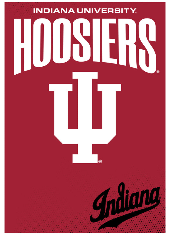Indiana Hoosiers Vintage Collegiate Poster – Officially Licensed College Wall Art