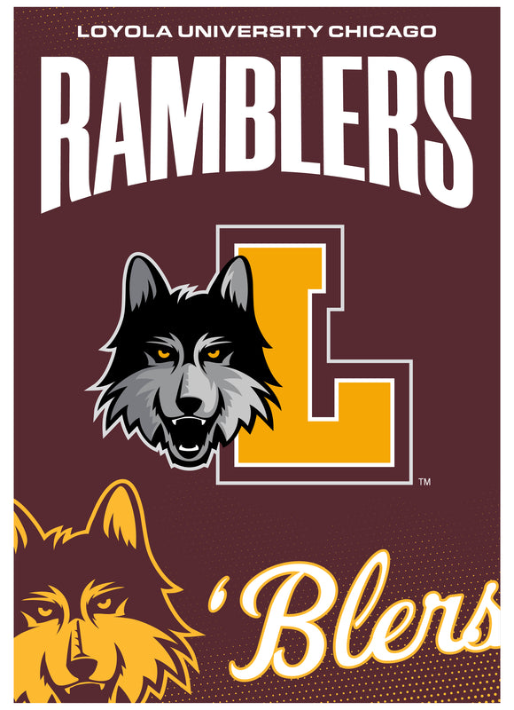 Loyola University Ramblers Vintage Collegiate Poster – Officially Licensed College Wall Art