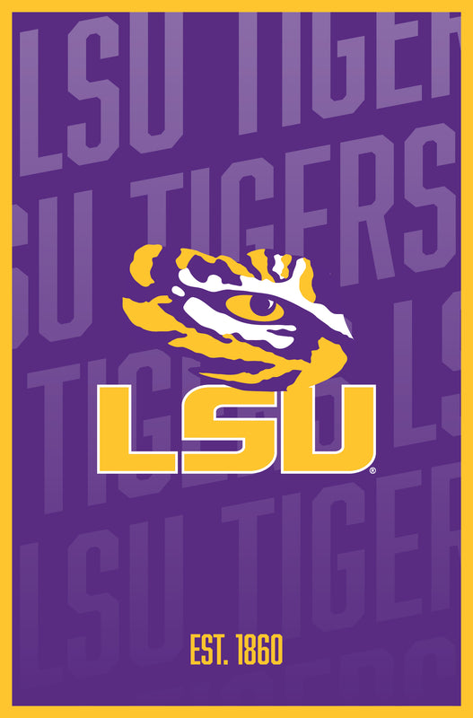 LSU Tigers Vintage College Poster Officially Licensed Collegiate Product 8 x 10-Inches