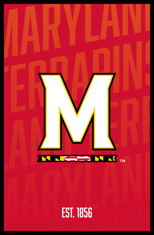 Maryland Terrapins Vintage College Poster Officially Licensed Collegiate Product 8 x 10-Inches