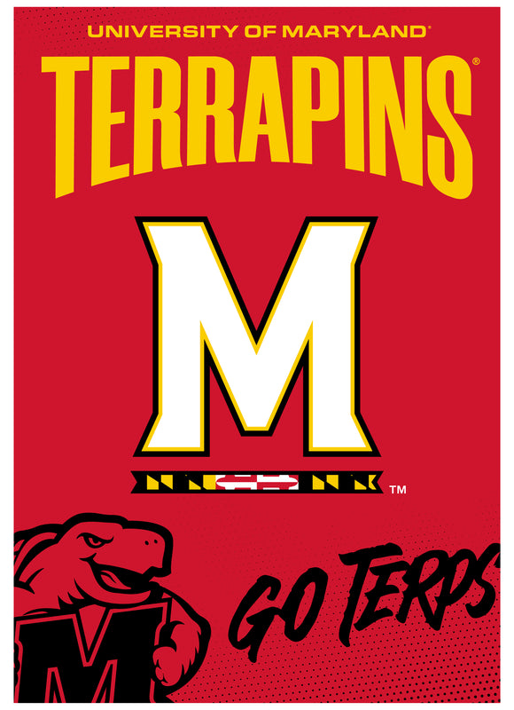 Maryland Terrapins Vintage Collegiate Poster – Officially Licensed College Wall Art