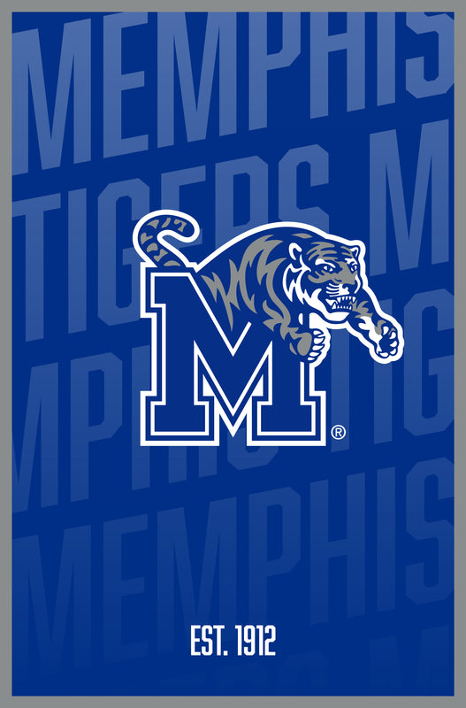 Memphis Tigers Vintage College Poster Officially Licensed Collegiate Product 16 x 24-Inches
