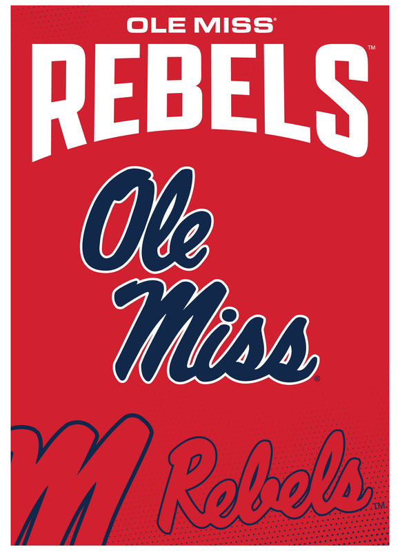 Mississippi Rebels "Ole Miss" Vintage Collegiate Poster – Officially Licensed College Wall Art