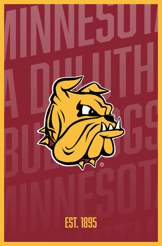 Minnesota Duluth Bulldogs Vintage College Poster Officially Licensed Collegiate Product 8 x 10-Inches
