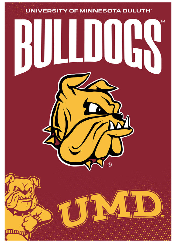 Minnesota Duluth Bulldogs Vintage Collegiate Poster – Officially Licensed College Wall Art