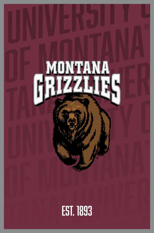 Montana University Vintage College Poster Officially Licensed Collegiate Product 8 x 10-Inches