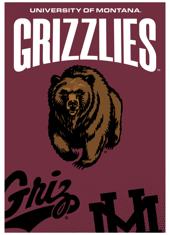 Montana University Vintage Collegiate Poster – Officially Licensed College Wall Art