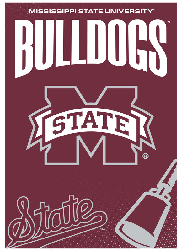 Mississippi State Bulldogs Vintage Collegiate Poster – Officially Licensed College Wall Art
