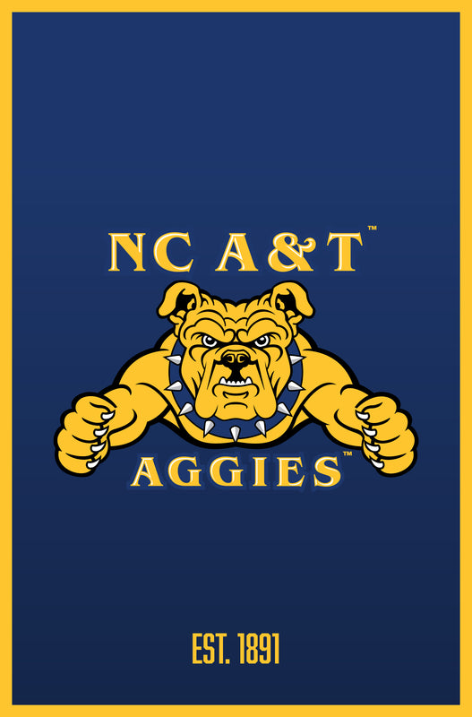 North Carolina A&T State Aggies Vintage College Poster Officially Licensed Collegiate Product 8 x 10-Inches