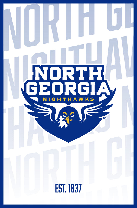 North Georgia Nighthawks Vintage College Poster Officially Licensed Collegiate Product 8.5 x 11-Inches