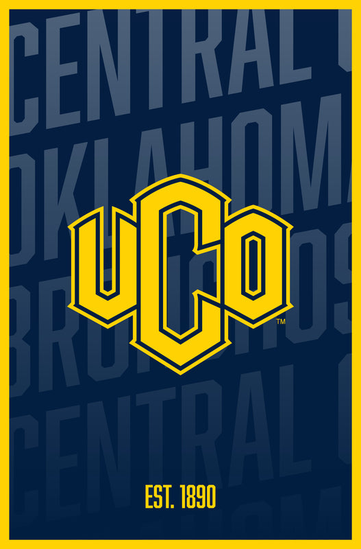 University of Central Oklahoma Bronchos Vintage College Poster Officially Licensed Collegiate Product 11 x 17-Inches