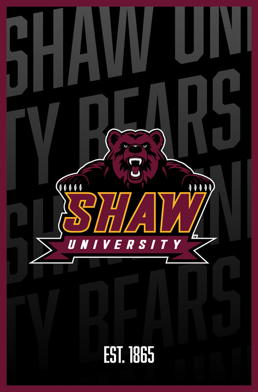 Shaw University Bears Vintage College Poster Officially Licensed Collegiate Product 11 x 14-Inches