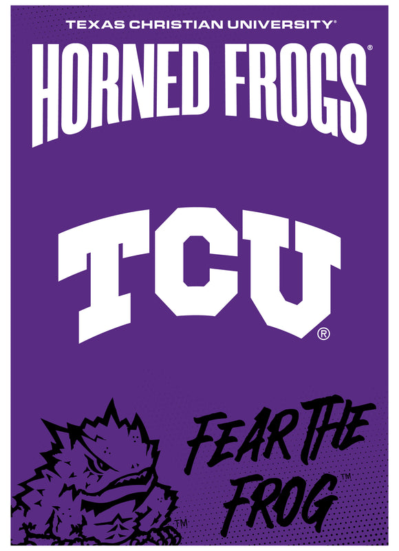 Texas Christian University Vintage Collegiate Poster – Officially Licensed College Wall Art