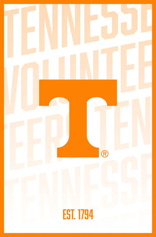 Tennessee Knoxville Volunteers Vintage College Poster Officially Licensed Collegiate Product 8 x 10-Inches