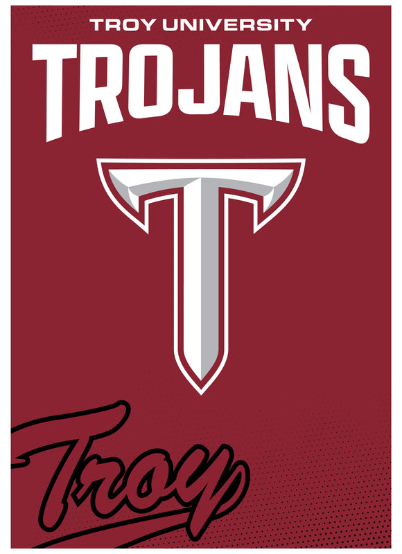 Troy University Vintage Collegiate Poster – Officially Licensed College Wall Art