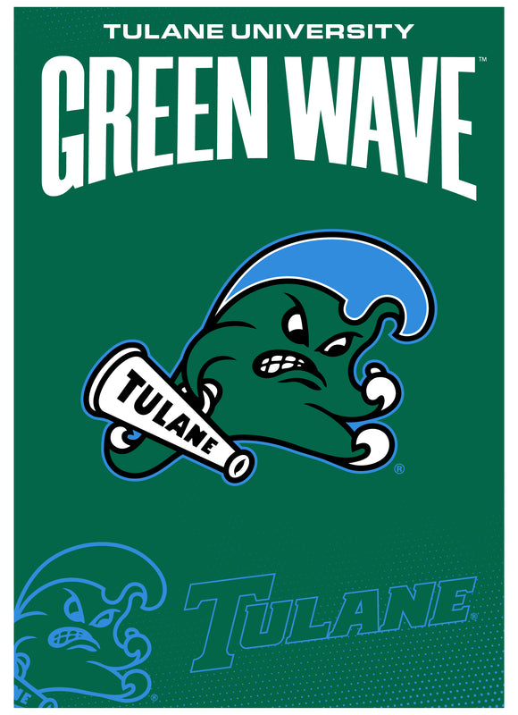 Tulane University Green Wave Vintage Collegiate Poster – Officially Licensed College Wall Art