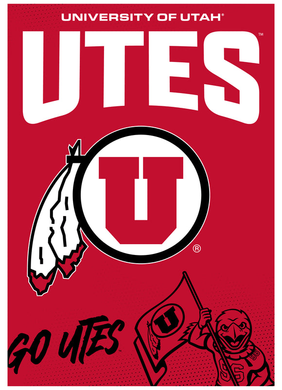 Utah Utes Vintage Collegiate Poster – Officially Licensed College Wall Art