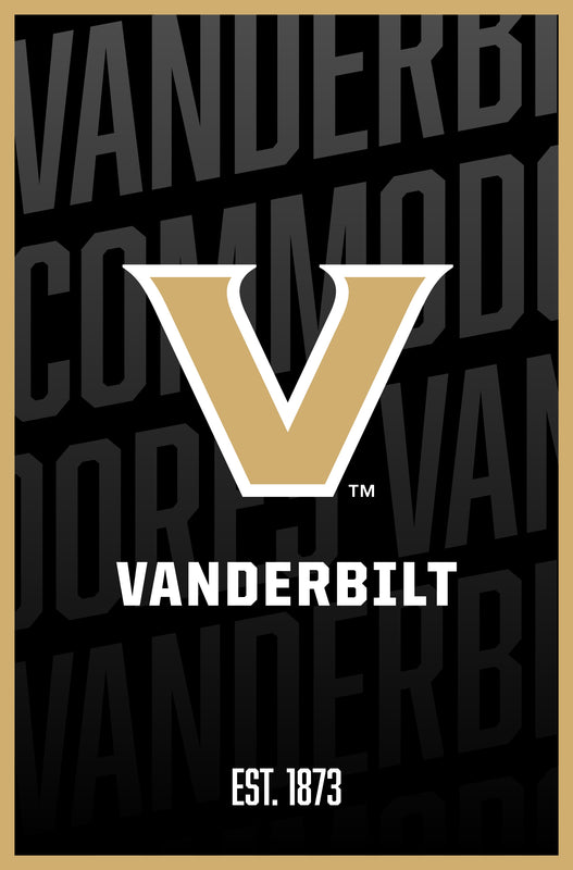 Vanderbilt University Vintage College Poster Officially Licensed Collegiate Product 8 x 10-Inches