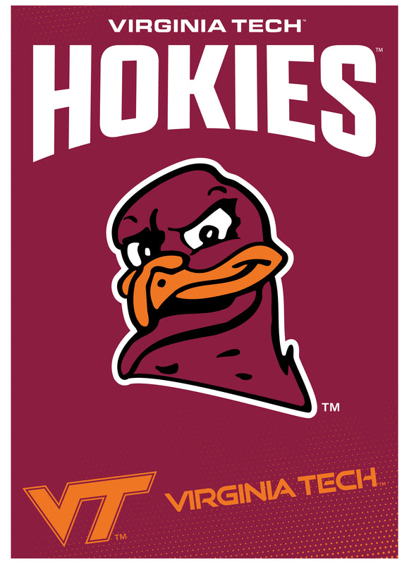 Virginia Tech Hokies Vintage Collegiate Poster – Officially Licensed College Wall Art