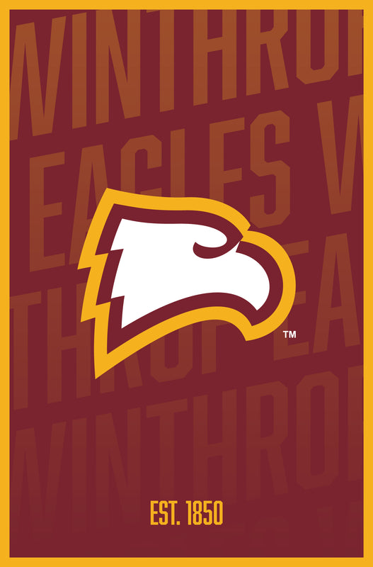 Winthrop University Vintage College Poster Officially Licensed Collegiate Product 8 x 10-Inches