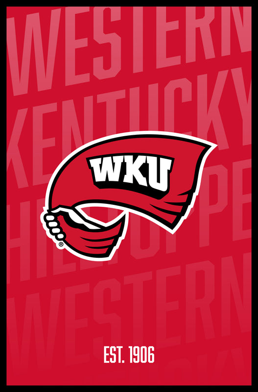 Western Kentucky Hilltoppers Vintage College Poster Officially Licensed Collegiate Product 8.5 x 11-Inches