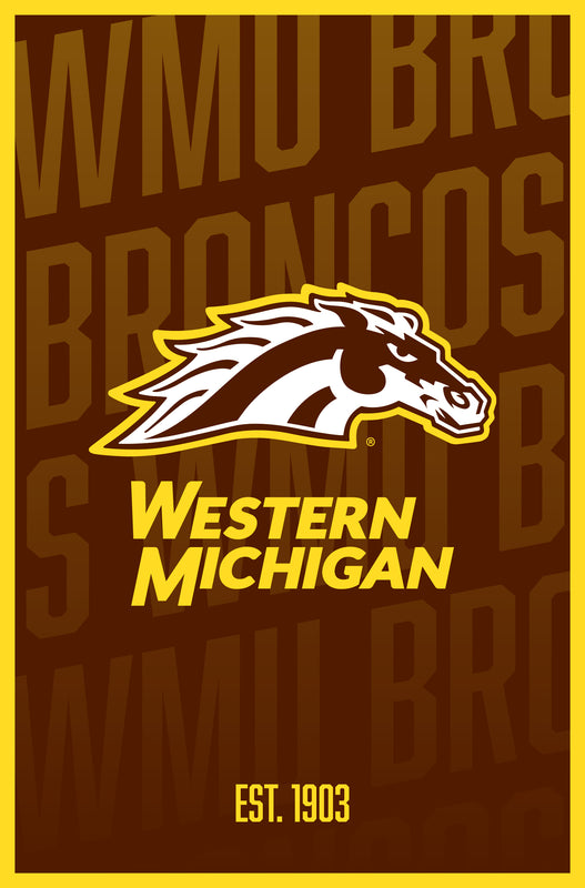 Western Michigan University Vintage College Poster Officially Licensed Collegiate Product 8 x 10-Inches