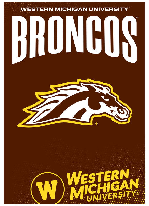 Western Michigan University Vintage Collegiate Poster – Officially Licensed College Wall Art