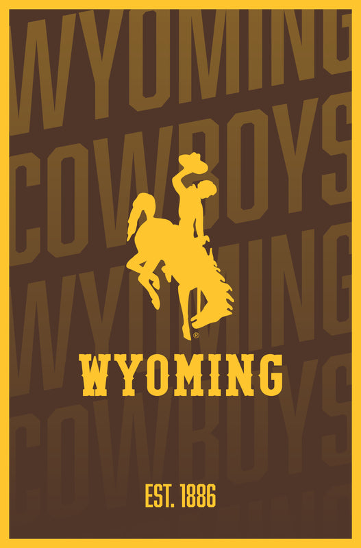 University of Wyoming Vintage College Poster Officially Licensed Collegiate Product 11 x 14-Inches